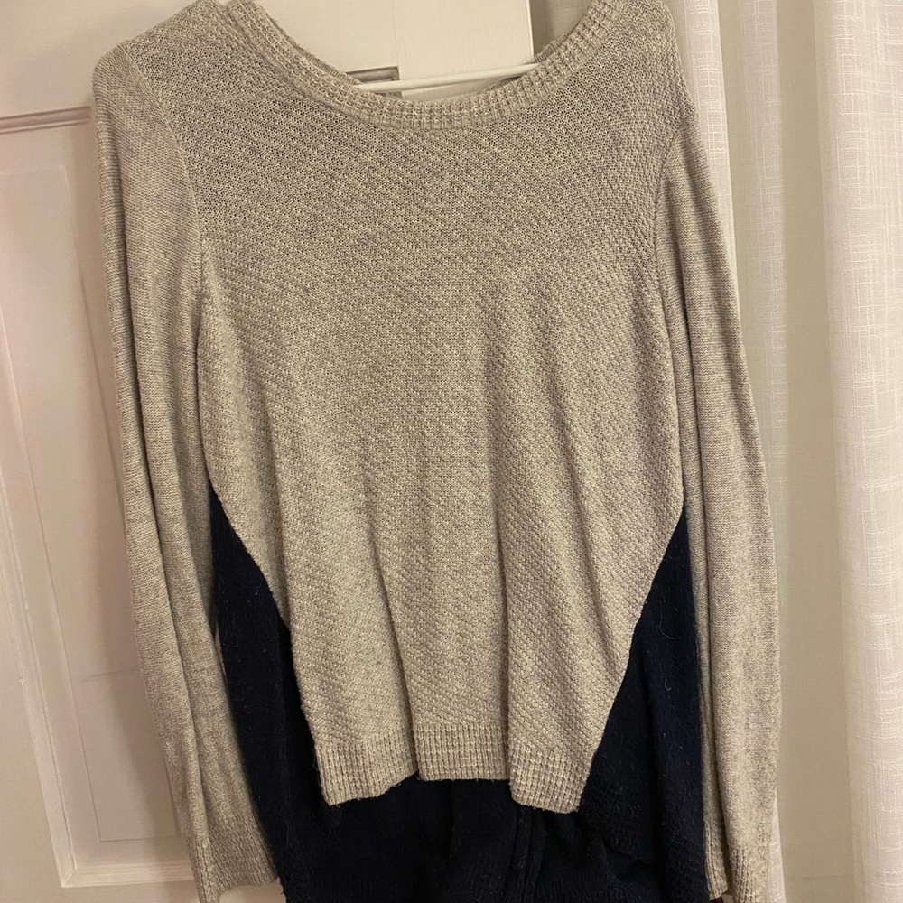 Madewell grey and navy sweater size Large